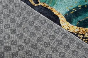 Čierno-zelenýmodernýkoberecsabstraktnýmvzoromŠírka:80cm|Dĺžka:150cm56756_115886