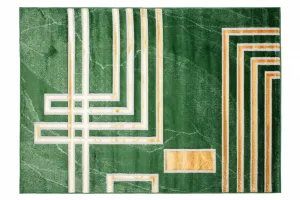 ZaujímavýmodernýzelenýkoberecsozlatýmvzoromŠírka:80cm|Dĺžka:150cm56538_115766
