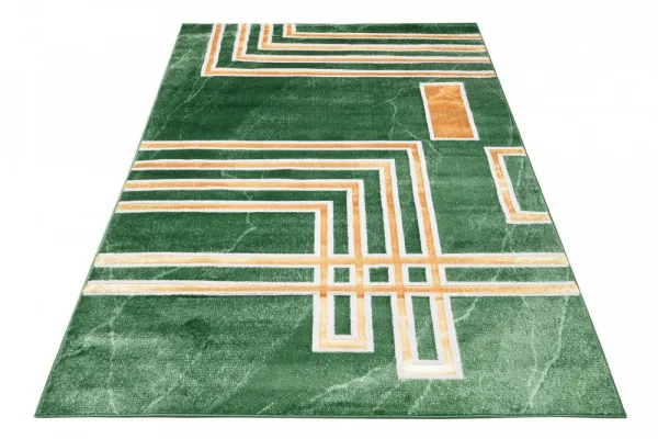 ZaujímavýmodernýzelenýkoberecsozlatýmvzoromŠírka:80cm|Dĺžka:150cm56538_115766