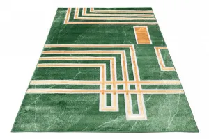 ZaujímavýmodernýzelenýkoberecsozlatýmvzoromŠírka:80cm|Dĺžka:150cm56538_115766