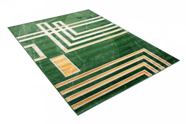 ZaujímavýmodernýzelenýkoberecsozlatýmvzoromŠírka:80cm|Dĺžka:150cm56538_115766