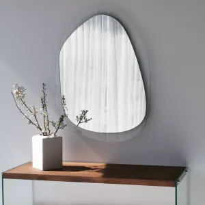 Kalune Design Dekoratívne nástenné zrkadlo Aqua 75x55 cm transparentné