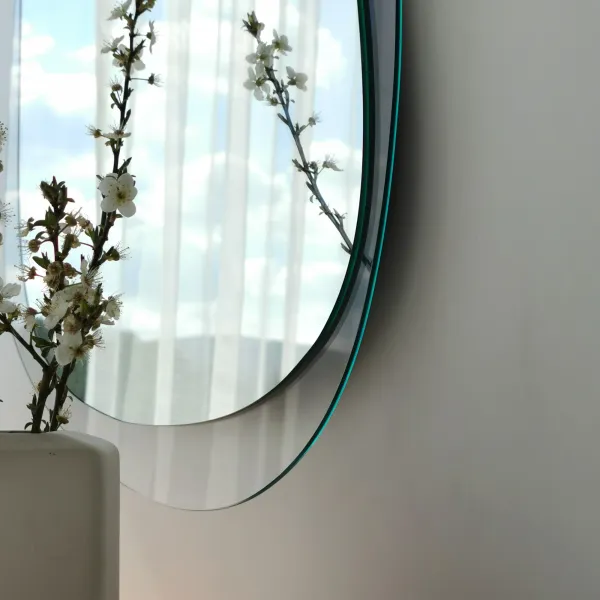 Kalune Design Dekoratívne nástenné zrkadlo Aqua 75x55 cm transparentné