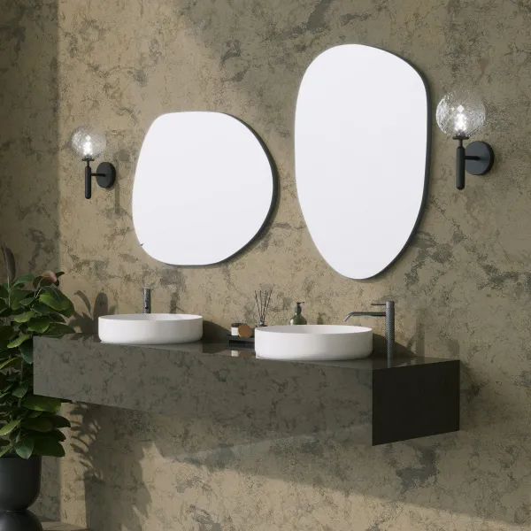 Kalune Design Dekoratívne nástenné zrkadlo Gusto 75x50 cm čierne