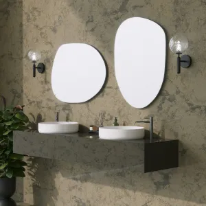 Kalune Design Dekoratívne nástenné zrkadlo Gusto 75x50 cm čierne