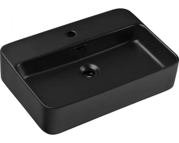 Comad Závesná skrinka Luxor Black Trust s doskou a umývadlom 120 cm čierna/dub olejovaný