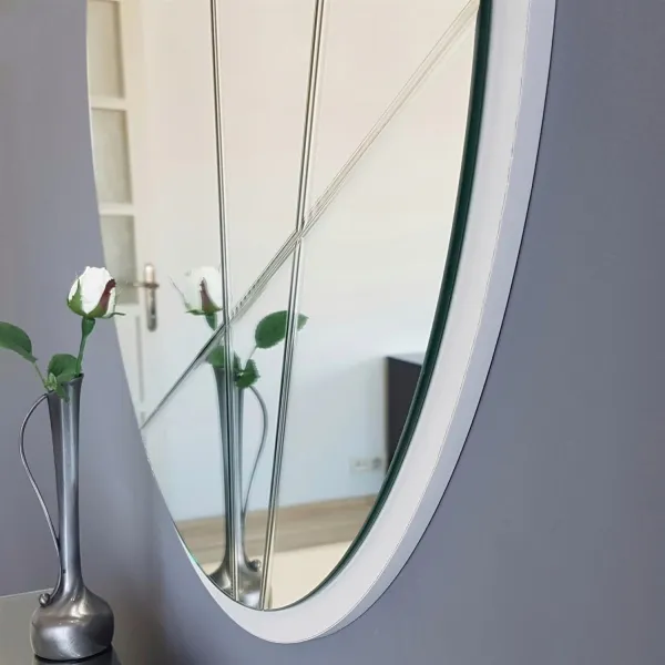 Hanah Home Okrúhle nástenné zrkadlo Lagas 60 cm strieborné