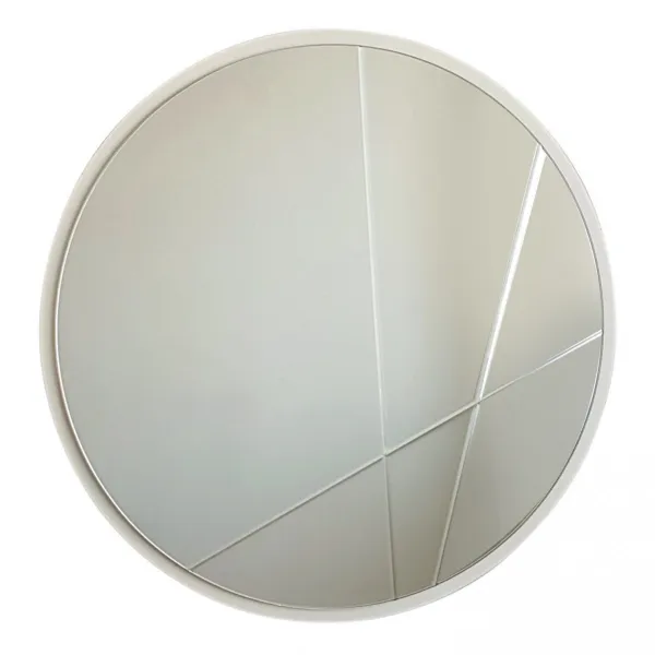 Hanah Home Okrúhle nástenné zrkadlo Lagas 60 cm strieborné