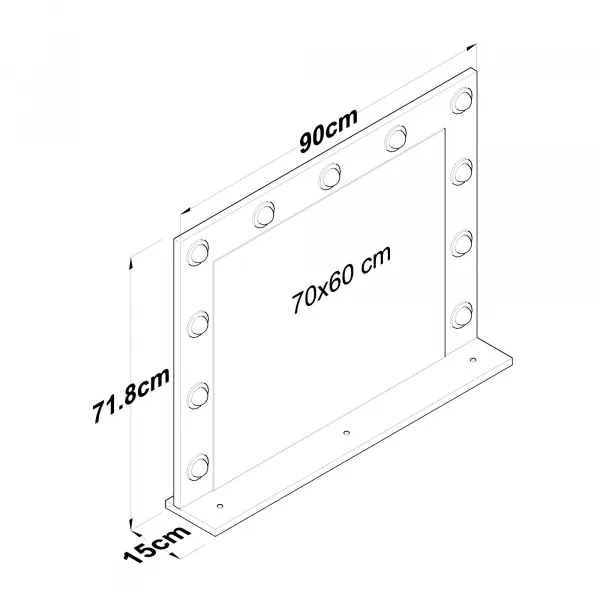 Decorative Chipboard Mirror EF108 - 2998