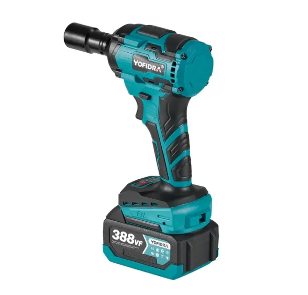 OneVan / Yofidra Rázový bezuhlíkový elektrický kľúč s 1/2" 1000 Nm vhodný pre batériu MAKITA 18V v kufríku+4 ks gola sada