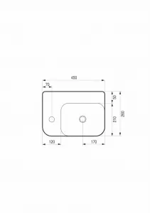 HOPA - Umývadielko PICCOLO GRANDE 45 x 26 x 15,5 cm - umývadielko prevedenie - Ľavé OLKLT5117L