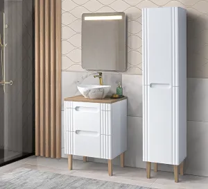 ArtCom Kúpeľňová skrinka s umývadlom a doskou FIJI White DU60/1 | 60 cm