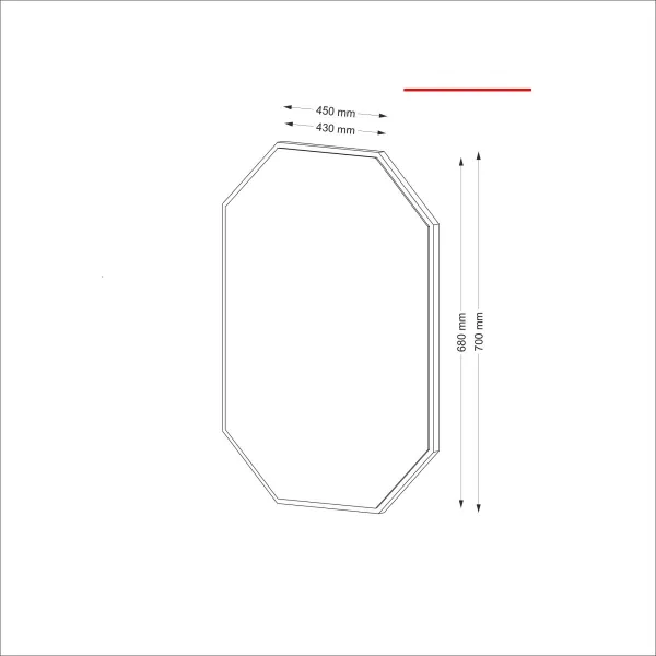 Kalune Design Dekorativní nástěnné zrcadlo Lost 70x45 cm ořech