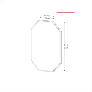 Kalune Design Dekorativní nástěnné zrcadlo Lost 70x45 cm ořech