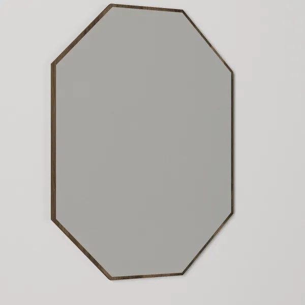Kalune Design Dekorativní nástěnné zrcadlo Lost 70x45 cm ořech