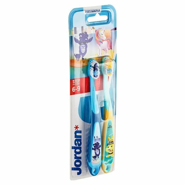 Jordan Step by Step 6-9 years 2 pack zubná kefka pre deti 2 ks