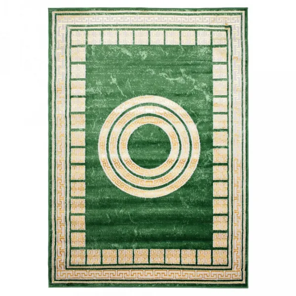 ZaujímavýzelenýkoberecsgeometrickýmivzormiŠírka:80cm|Dĺžka:150cm56536_115776