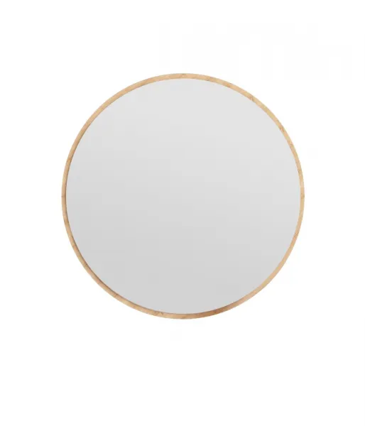 Kalune Design Kulaté nástěnné zrcadlo Ozze 60 cm hnědé