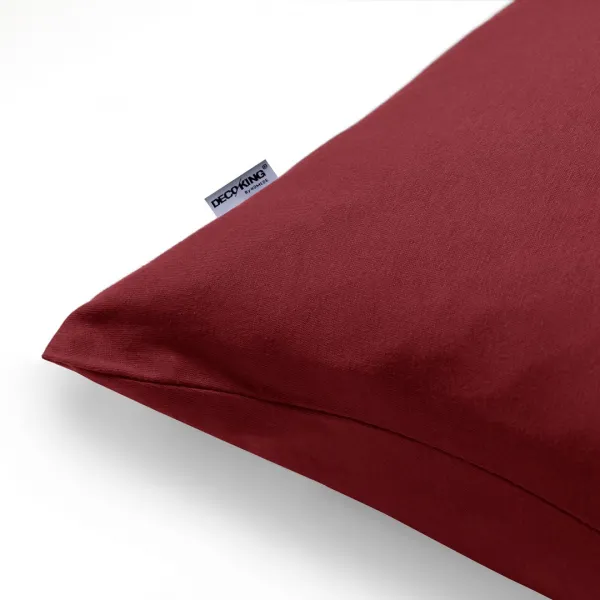 Obliečky na vankúše DecoKing Amber bordó, veľkosť 40x145*2