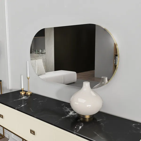 Zrkadlo Riors - Transparent, Gold