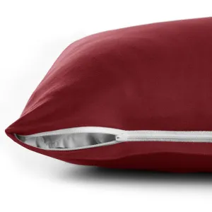 Obliečky na vankúše DecoKing Amber bordó, veľkosť 40x145*2