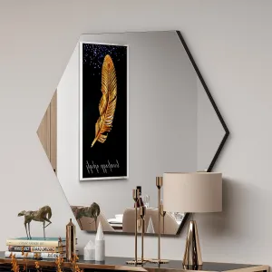 Kalune Design Dekorativní nástěnné zrcadlo Zeo 60x70 cm černé