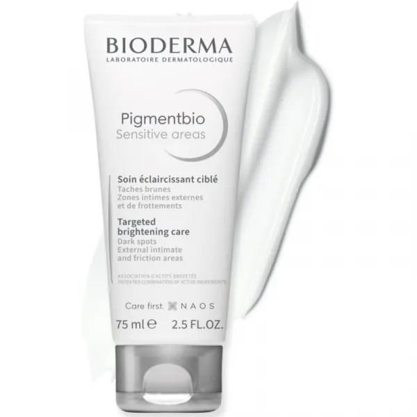 Bioderma Pigmentbio Sensitive Areas rozjasňujúci telový krém proti tmavým škvrnám 75 ml