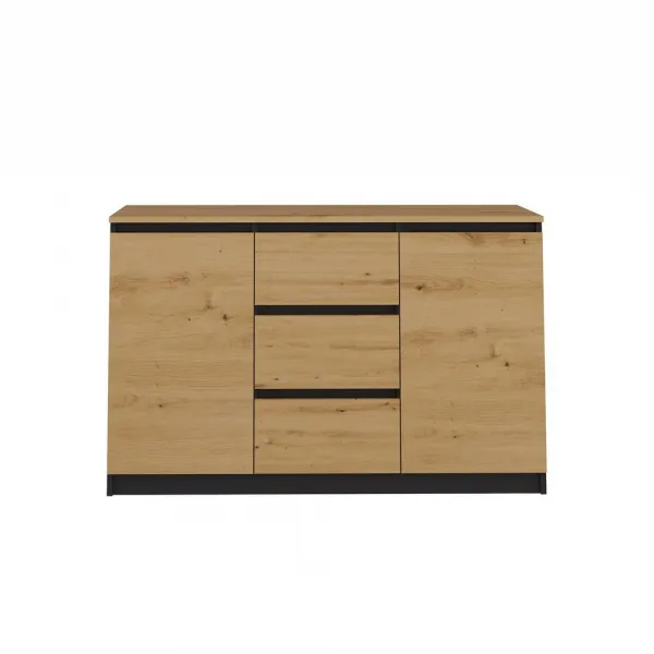 TP Living Komoda TWO DEE 120 cm antracitová/dub artisan