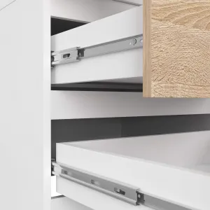 Ak furniture Šatníková skriňa Star 60 cm biela/dub sonoma
