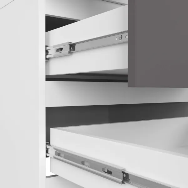 Ak furniture Šatníková skriňa STAR 60 cm bielo-grafitová