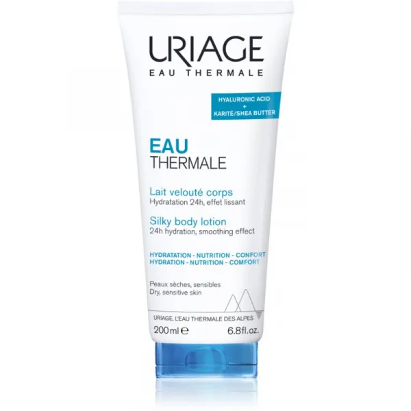 Uriage Eau Thermale Silky Body Lotion hodvábne telové mlieko pre suchú a citlivú pokožku 200 ml
