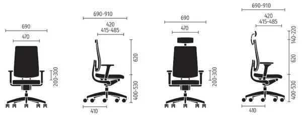 SEDUS kancelárska stolička BLACK DOT air bd-125