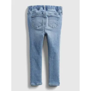 GAP Detské džínsy distressed jeggings with stretch Modrá
