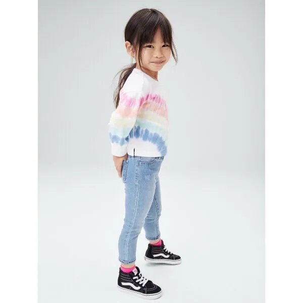 GAP Detské džínsy distressed jeggings with stretch Modrá