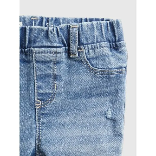 GAP Detské džínsy distressed jeggings with stretch Modrá