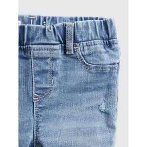 GAP Detské džínsy distressed jeggings with stretch Modrá
