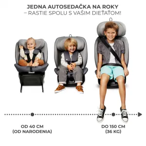 Autosedačka Kinderkraft I-Grow i-Size Farba: Grey