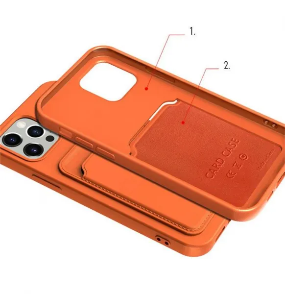 Card Case obal, iPhone 14 Plus, zelený