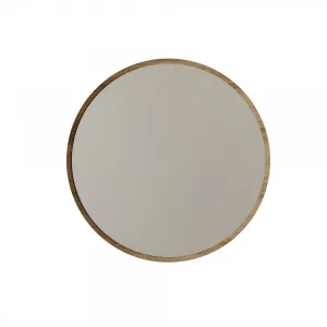 Hanah Home Kulaté nástěnné zrcadlo Ayna 60 cm ořech