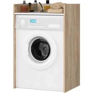 Ak furniture Koupelnová skříňka nad pračku FIN II dub sonoma/bílá