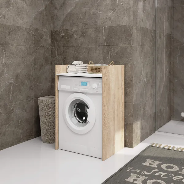 Ak furniture Koupelnová skříňka nad pračku FIN II dub sonoma/bílá