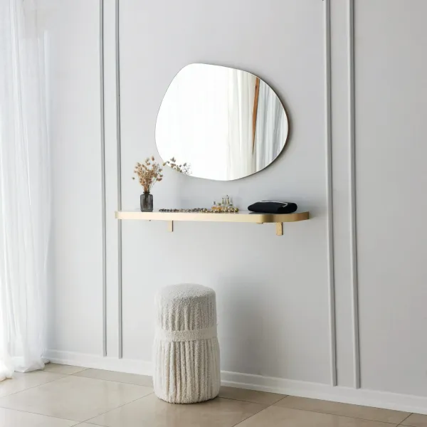 Kalune Design Dekoratívne nástenné zrkadlo Gusto 75x55 cm zlaté
