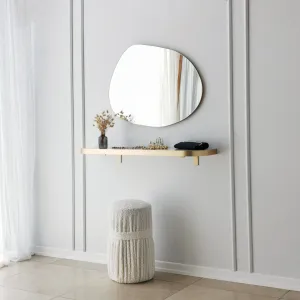 Kalune Design Dekoratívne nástenné zrkadlo Gusto 75x55 cm zlaté