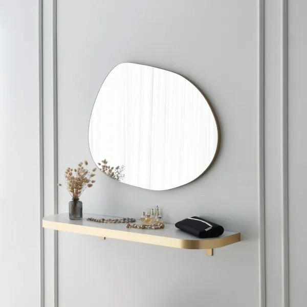 Kalune Design Dekoratívne nástenné zrkadlo Gusto 75x55 cm zlaté