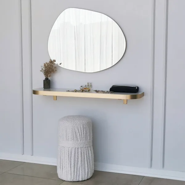 Kalune Design Dekoratívne nástenné zrkadlo Gusto 75x55 cm zlaté