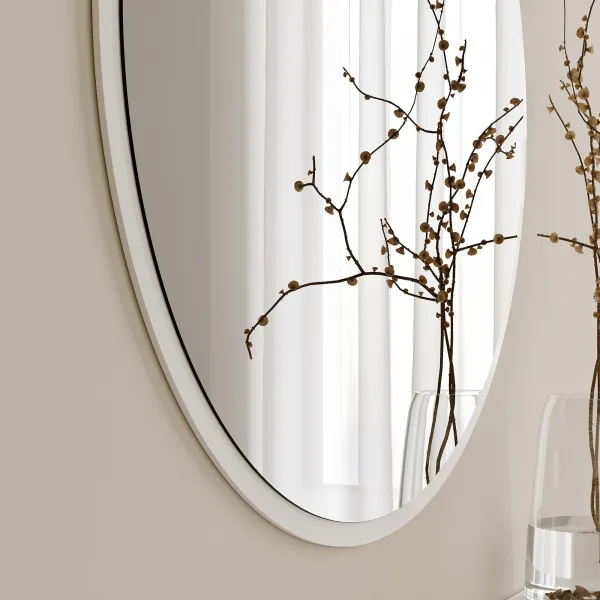 Kalune Design Okrúhle nástenné zrkadlo Ayna 60 cm biele