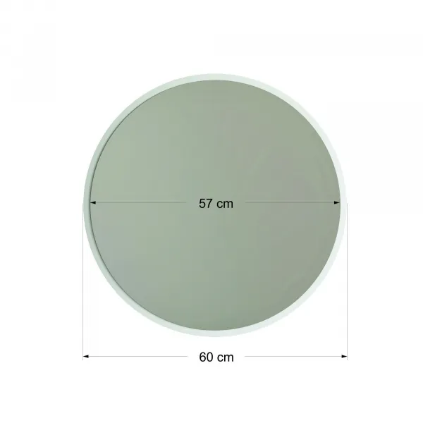 Kalune Design Okrúhle nástenné zrkadlo Ayna 60 cm biele