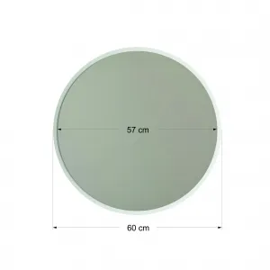 Kalune Design Okrúhle nástenné zrkadlo Ayna 60 cm biele