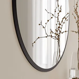 Kalune Design Okrúhle nástenné zrkadlo Ayna 60 cm čierne