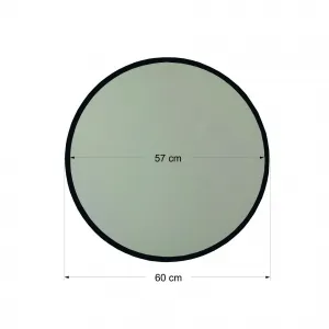 Kalune Design Okrúhle nástenné zrkadlo Ayna 60 cm čierne
